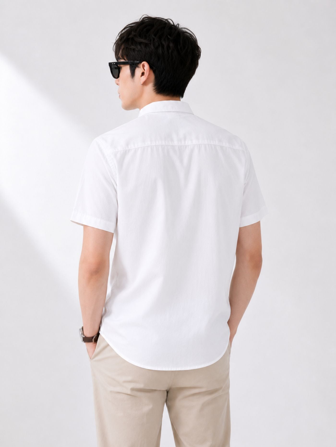 The Blanc Signature Shirt Pure White front view men's premium shirt