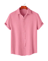 textured shirts in pastel 
