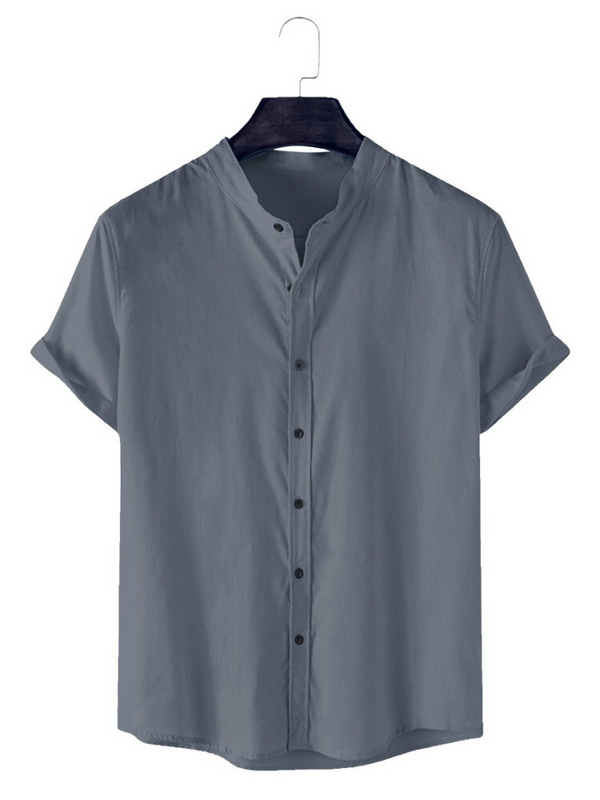 GREY RAYON COTTON MEN SHIRT